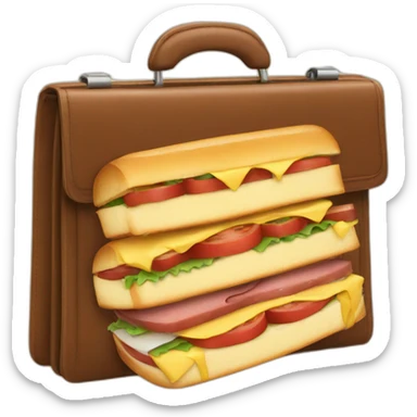 Briefcase sandwich sticker