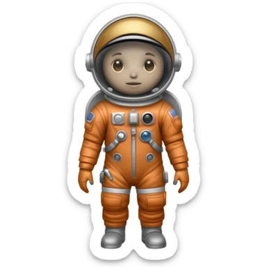sparrow bird with astronaut suit sticker