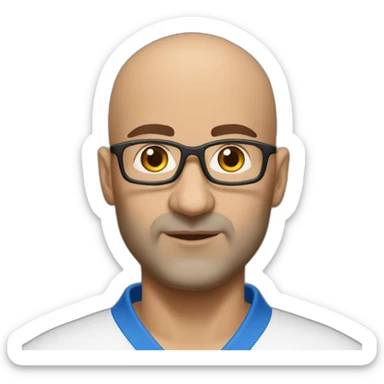 Bald Lebanese agile coach in kata suit sticker