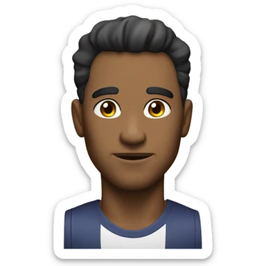 A strong man with a sharp chin line sticker