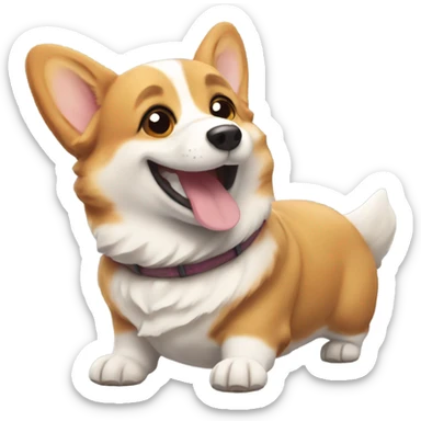 Happy corgi sticker