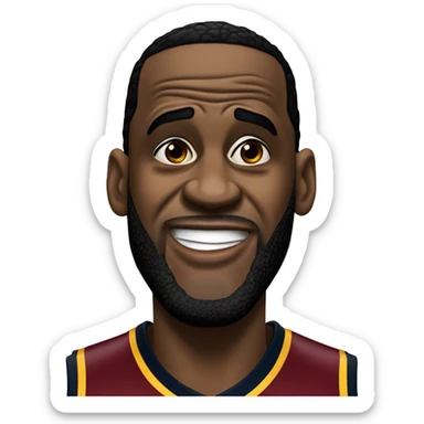 lebron james whippes his nose sticker