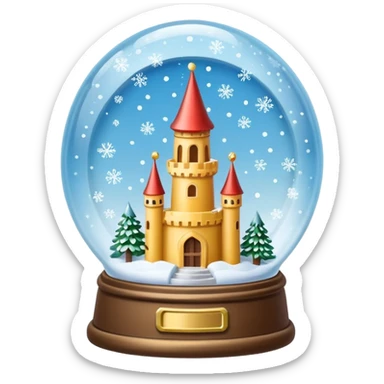 snow-globe, tower inside sticker
