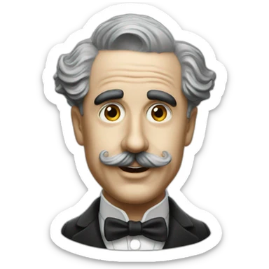 Charlie Chaplin without helemt sticker