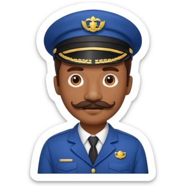 a housekeeper with mustach sticker