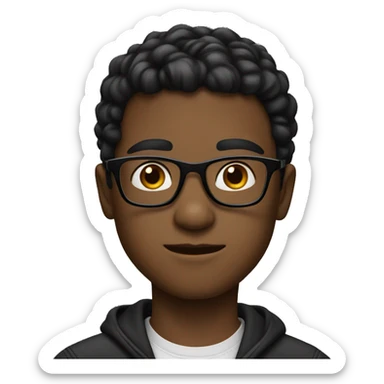 Boy with black glasses without gel hairs 
annoy sticker