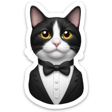 Tuxedo cat in a tuxedo sticker