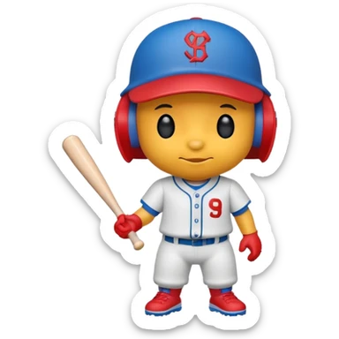 baseball labubu sticker