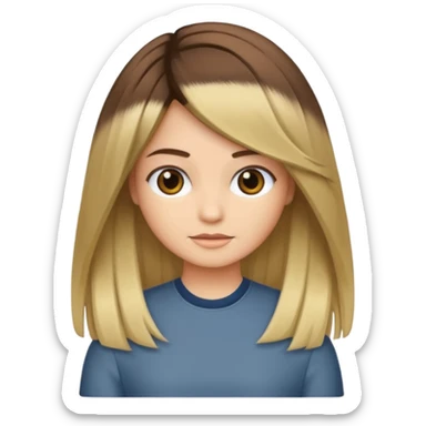 pelo con mechas californianas sticker