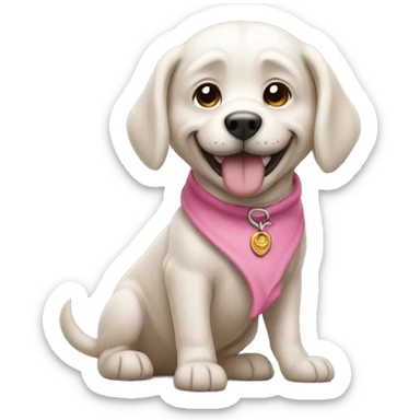 cão rosa sticker