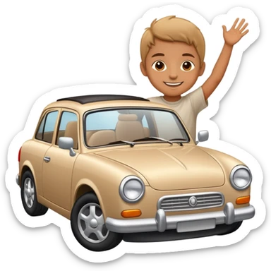 child on top of car  sticker