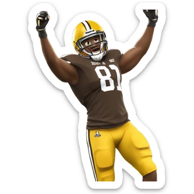 St brown on the lions wining to game wining touchdown  sticker