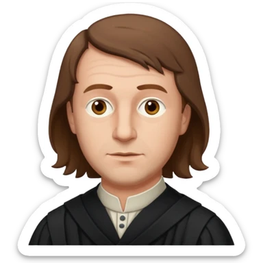 Johann Gottlieb Fichte philosopher three-quarter view brown hair sticker