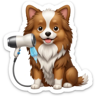 dog hair dryer sticker