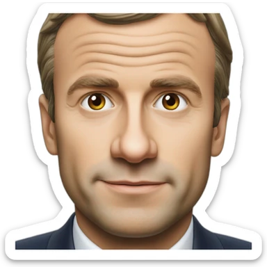 Une pomme émanuel macron sticker