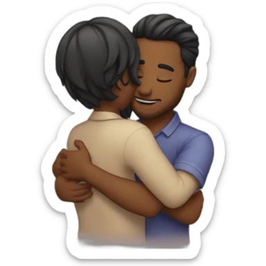 Romantic hug sticker