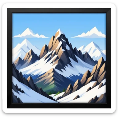 Siete montañas sticker