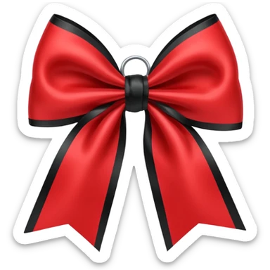 Red and black cheer bow  sticker