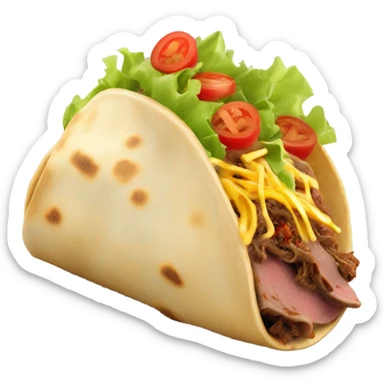 fat roast beef taco sticker