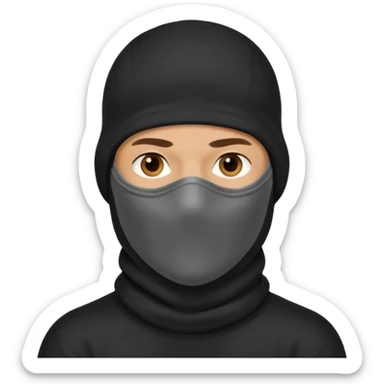 Hombre con pasamontañas  sticker