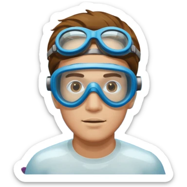 Underwater man sticker