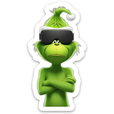 Grinch in vr headset Full-Body sticker