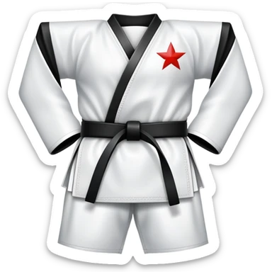 karate black belt icon sticker