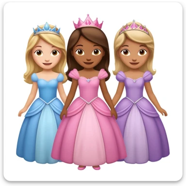 girls in a princess dress sticker
