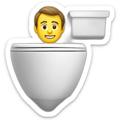 Macron sur les toilettes sticker