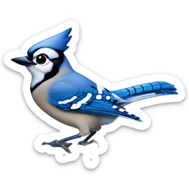 Blue Jay on a Present sticker