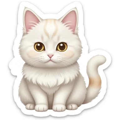 White munchkin cat  sticker