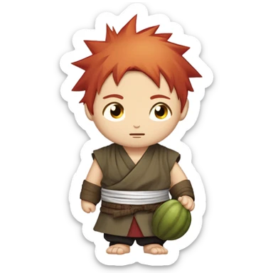 gaara from naruto sticker