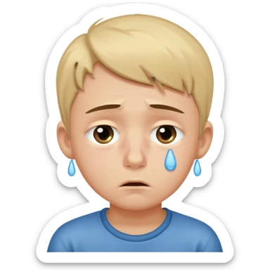 Ashamed emoji boy sticker