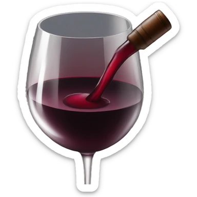 Red wine sticker