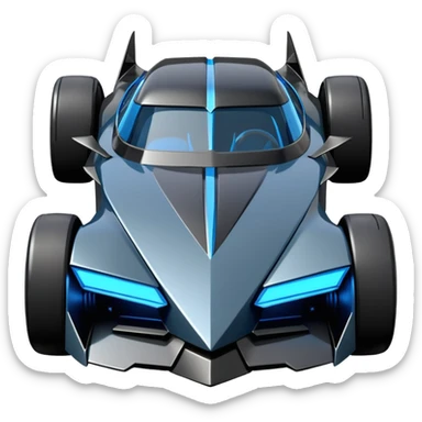  the animated series aerodynamic futuristic Batmobile loosely based on 1936 cord 812 (flat long straight faceted mechanical body) stealthy understated hot rod  sticker