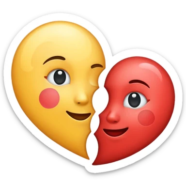 Heart and moon emoji sticker