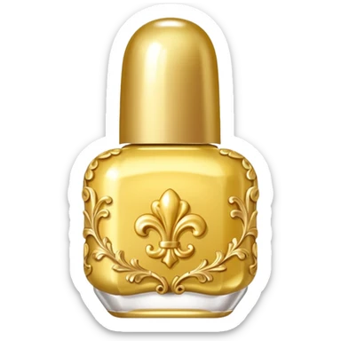 gold rococo wine inflatable puffy nail polish sticker