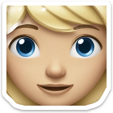   Blonde blue Girl Nailed it sticker