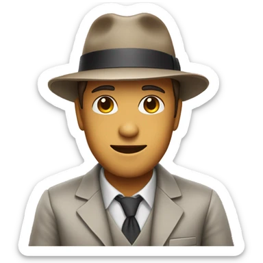 Make an emoji of a person wearing a fedora sticker