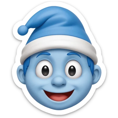 Smurf emoji sticker
