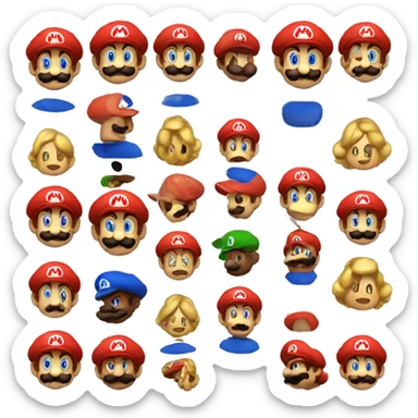 Mario in the Emoji Artstyle sticker