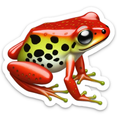 Strawberry poison dart frog sticker