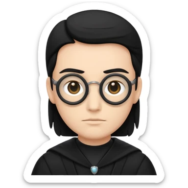 time traveler in black clothes sticker