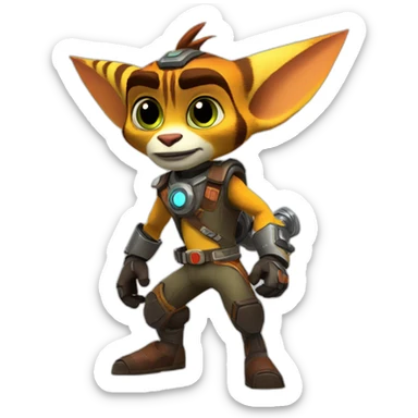 Ratchet & Clank Lombax sticker