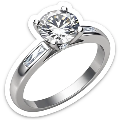 glitter white diamond married ring sticker