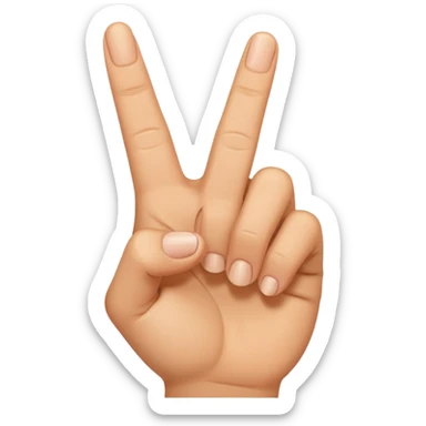 Now bend the middle finger sticker