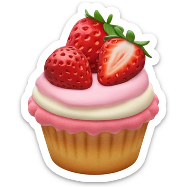 strawberry shortcake cheesecake cupcake sticker