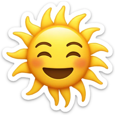 sun with welcoming arms sticker