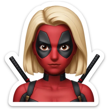 female deadpool from Deadpool & Wolverine movie sticker