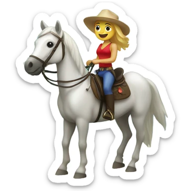 beach horseback riding adventure sticker